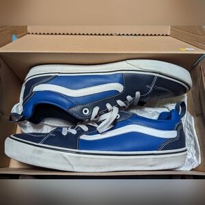 Navy two toned Vans men's size 12 leather shoes